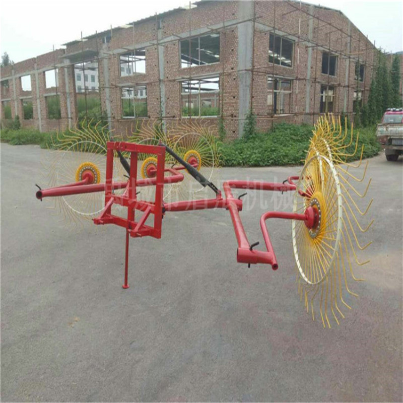 圆盘新型搂草机拖拉机悬挂指盘式收草牧草秸秆捡拾机6盘8盘