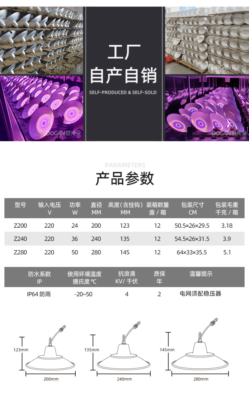 温室大棚种植光照灯设施农业专用照明LED全光谱植物生长补