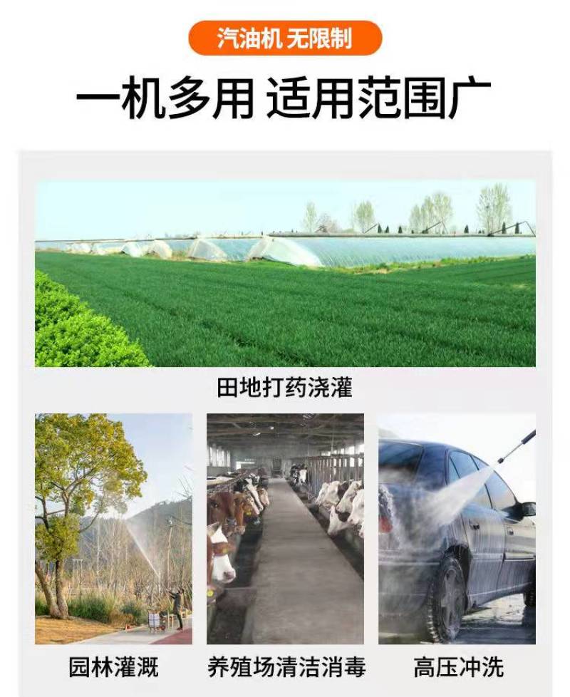 推车式电动喷雾喷药机60升高压农用汽油动力喷雾器打药机卷