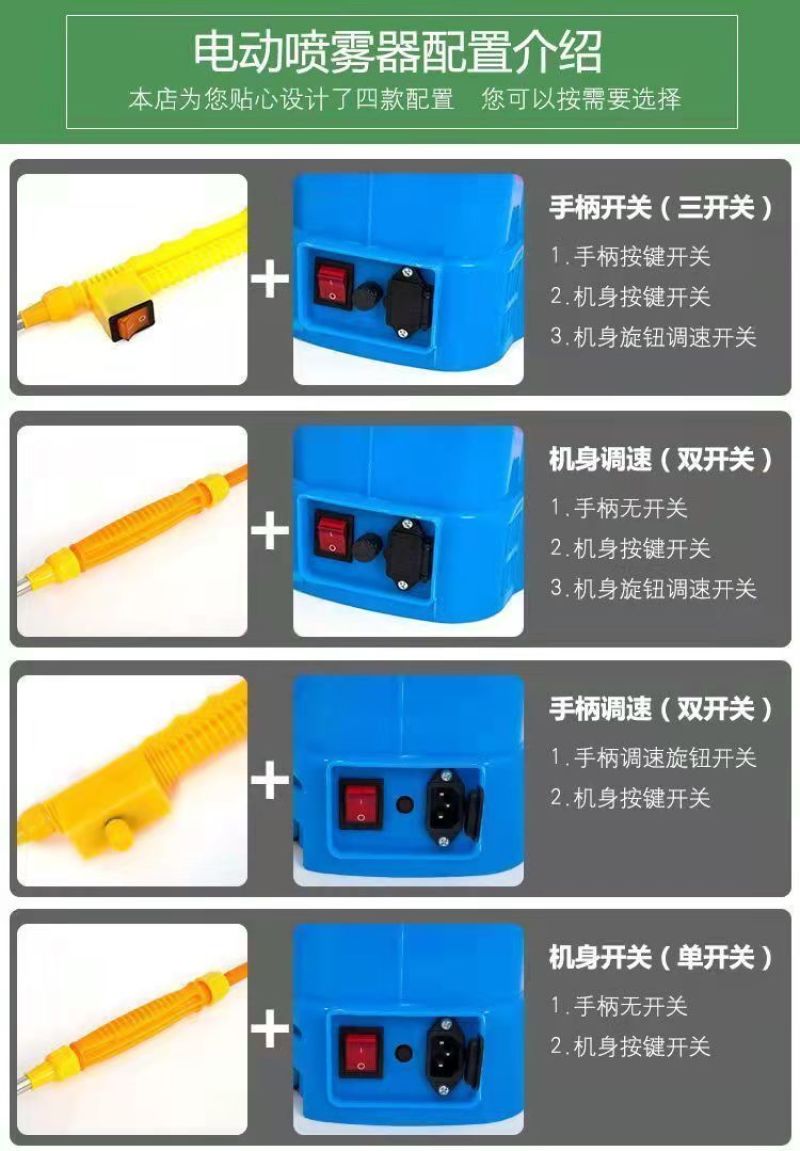 电动喷雾器农用锂电智能背负式高压充电打药桶消毒喷壶电动打