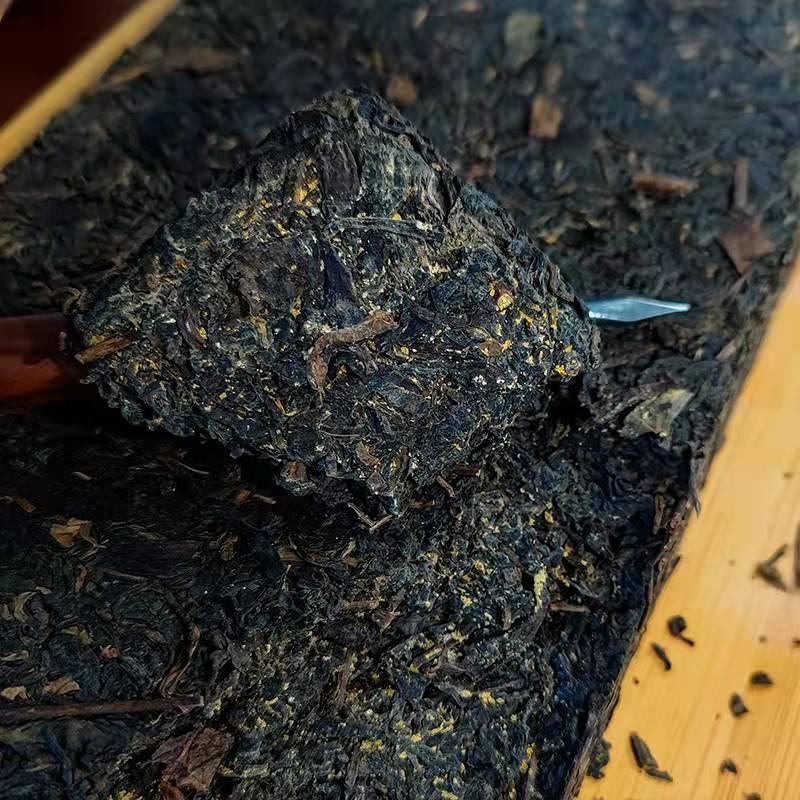 女娲茯砖茶陕西金花茯砖茶800g