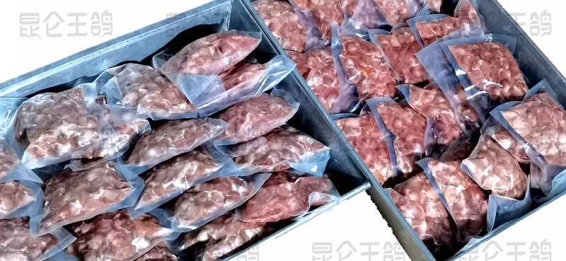 原粮喂食乳鸽鸽胗鸽心国企养殖年产500万羽非灌食独立包装