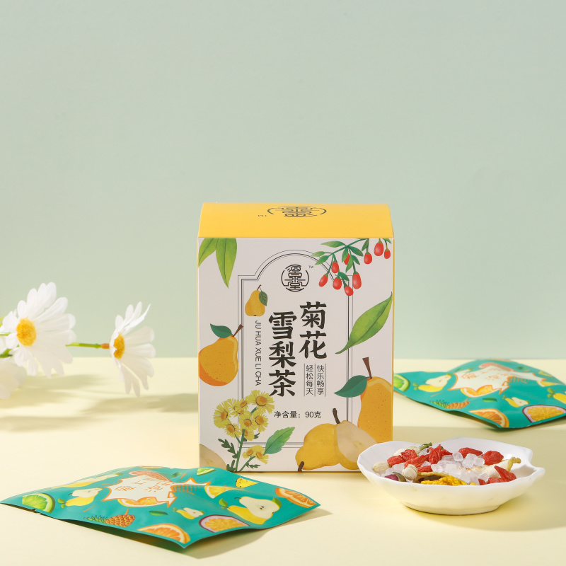 菊花雪梨茶冰糖雪梨养生茶菊花茶八宝水果茶包花果茶