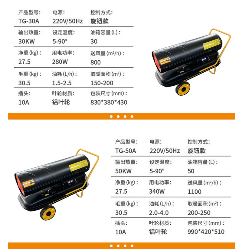 小型温室大棚取暖机蔬菜育苗暖风机工业养殖猪舍暖风机