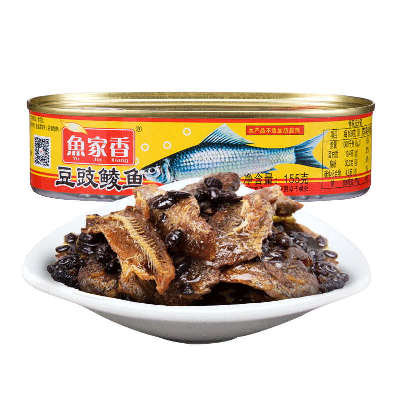鱼家香155g豆豉鲮鱼罐头