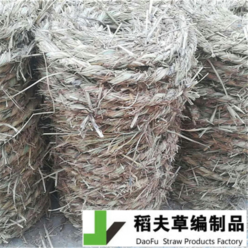 稻夫粗草绳毛绳防风固沙用治沙用防风沙障水泥板隔层