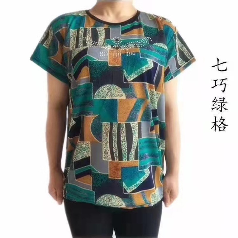 中老年衣服夏季冰丝妈妈衣短袖批发十元模式跑江湖地摊赶集