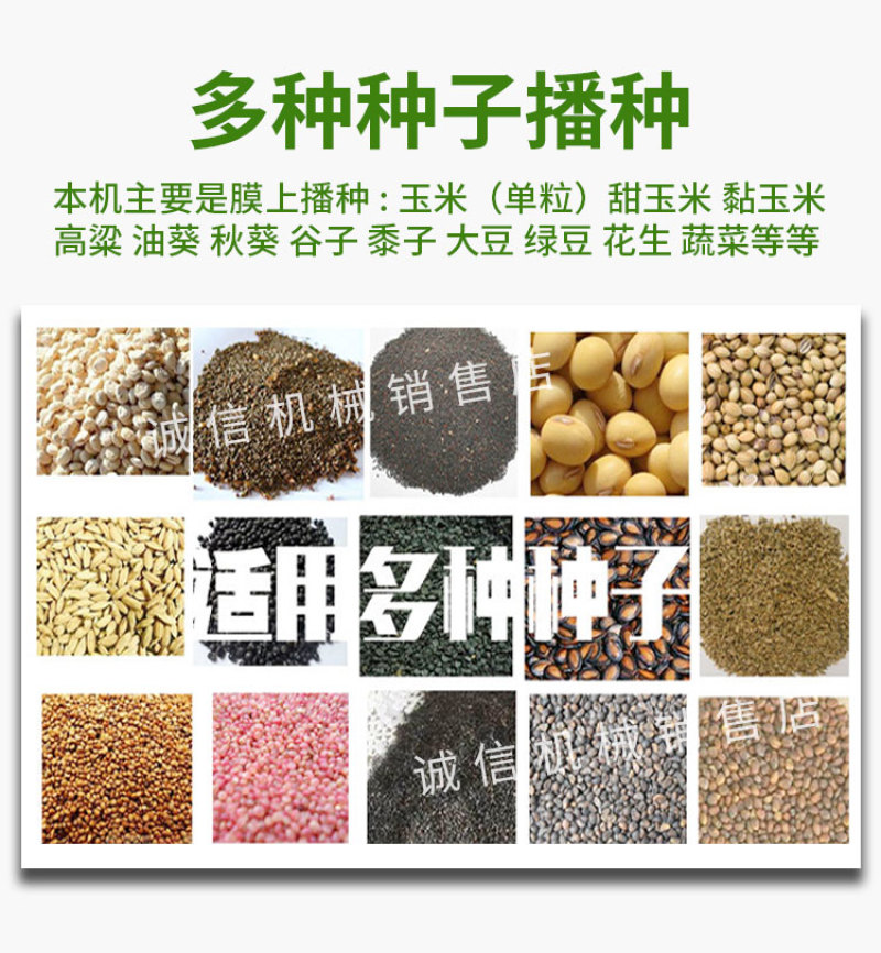 棉花铺膜播种机花生播种机辣椒播种机大豆高粱播种机
