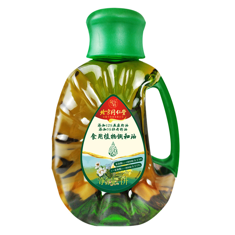 北京同仁堂1L亚麻牡丹食用植物调和油