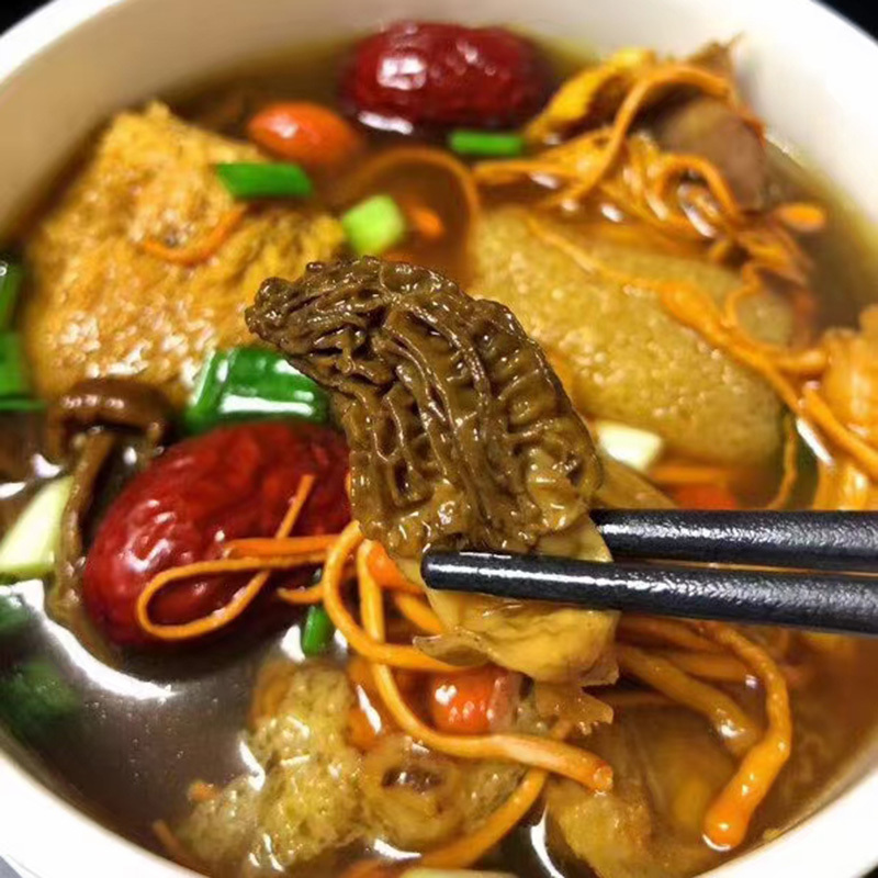 云南七彩菌汤包羊肚菌竹荪姬松茸茶树菇鸡油菌虫草花煲汤火锅