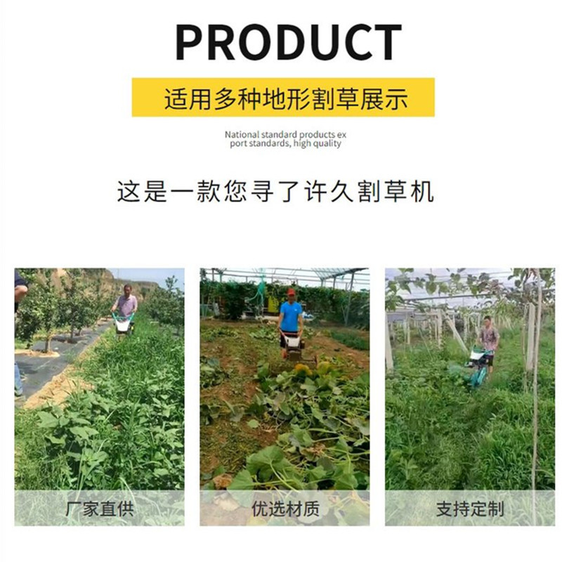 大马力手推式园林碎草机手推灭草机大功率除草秸秆还田机