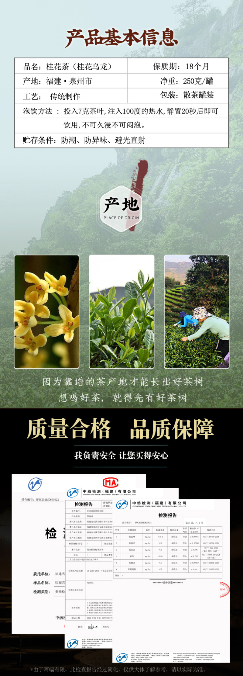 茶友们桂花乌龙茶浓香型桂花茶高山乌龙茶叶罐装500g