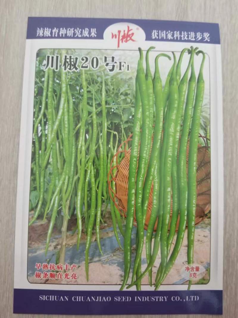 四川辣椒种子川椒种业线椒种子川椒20号8g/袋