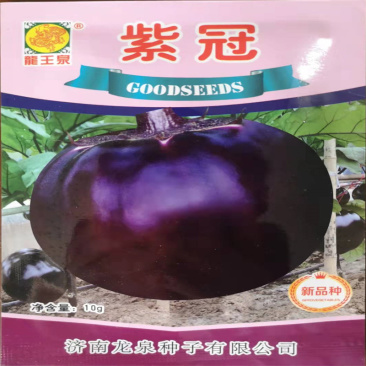 紫冠圆茄子种子种籽高产皮色紫红圆茄孑四季高产茄子籽少种子