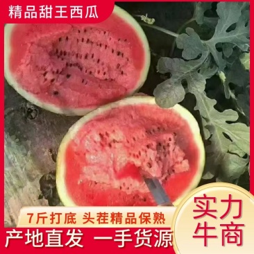 西瓜上市京新甜王薄皮多汁包熟包甜沙瓤价格优惠全国发货