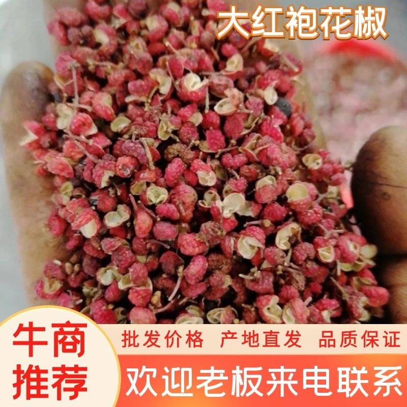 陕西大红袍花椒，干花椒颗粒，红花椒净货，色选货。