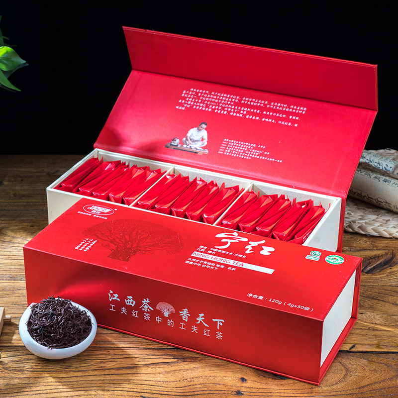 修水县宁红功夫茶礼盒包装小袋浸泡茶叶120g/盒