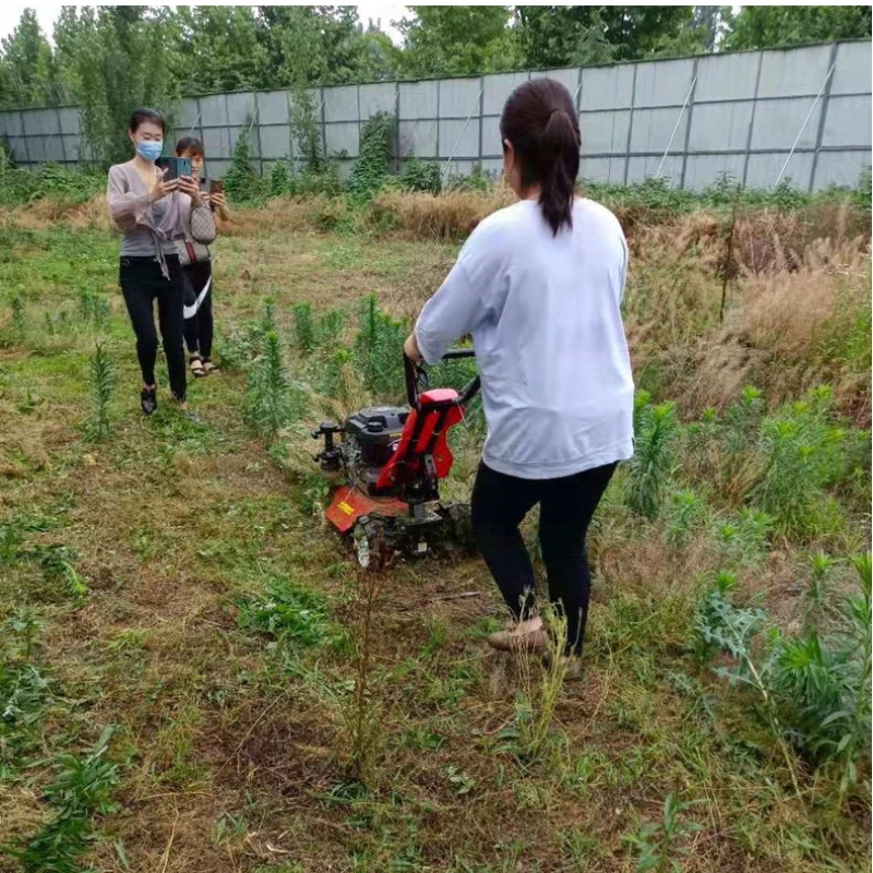 家用小型碎草机汽油自走式杂草除草机果园碎草还田机
