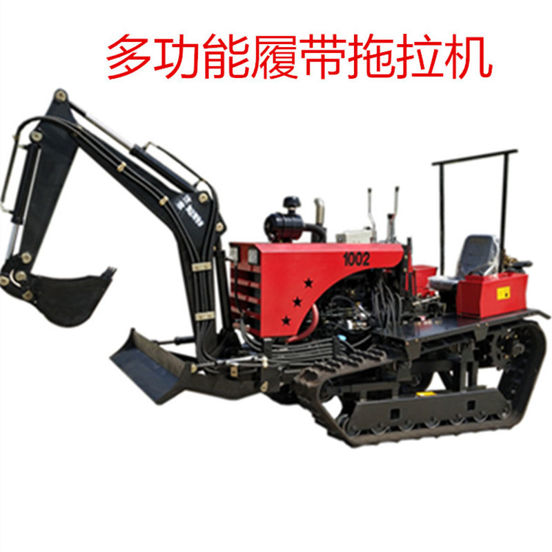 50马力履带旋耕机乘坐式农用大棚旋耕机多功能挖掘机