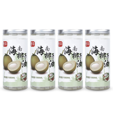 海南椰子油冷榨生酮1000ml食用护发护肤烘焙批发
