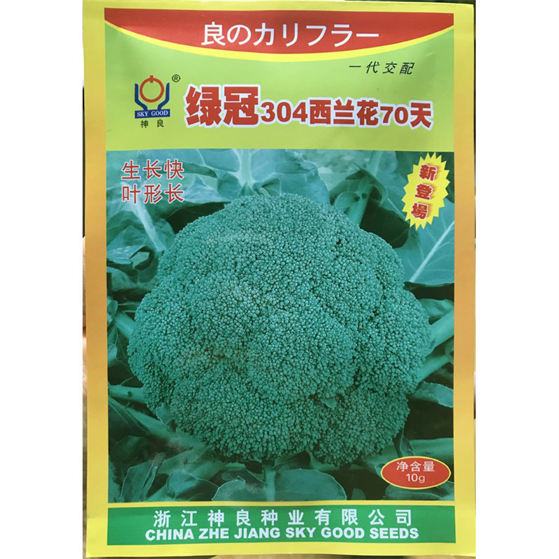 绿冠304西兰花种子70天青花菜种子高产西兰花种子早中熟