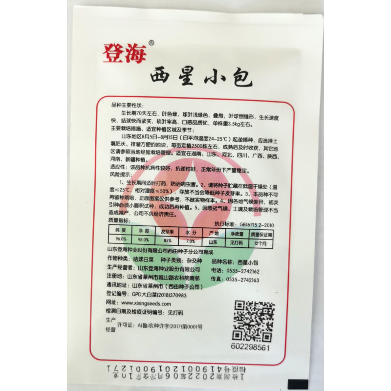 西星小包白菜种子结球快白菜杂交矮桩率高球锥形秋季白菜