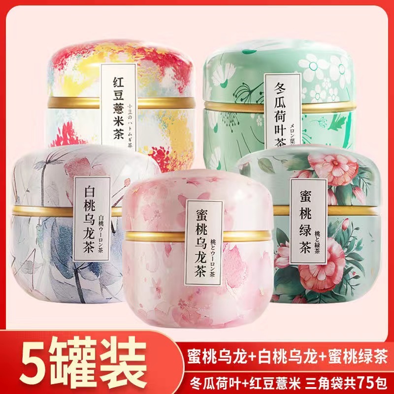 蜜桃乌龙白桃乌龙蜜桃绿茶红豆薏米茶