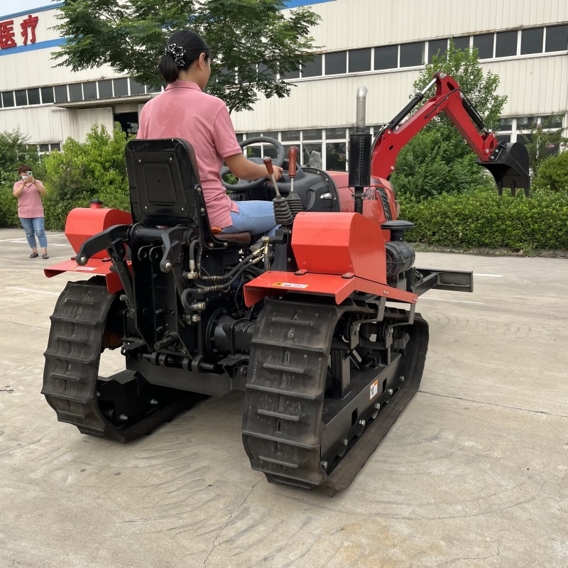 农用犁地工具低矮果园苗圃开沟机履带旋耕机