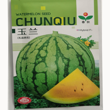 西瓜种子黄瓤花皮橙特色玉兰礼品西瓜早熟85天水果种子
