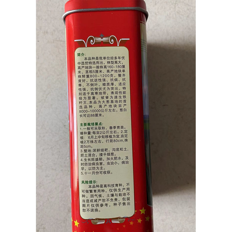 寒葱种子整齐度高抗逆性强抗病适应强铁杆巨葱基地专用