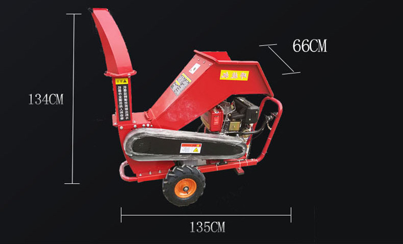 柴油动力树枝粉碎小型移动方便碎枝机秸秆树枝破碎机