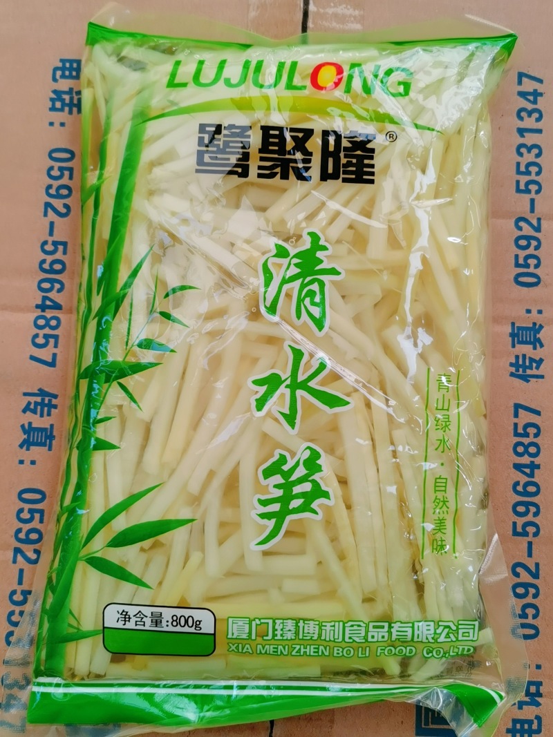 厂家直供鹭聚隆清水笋丝(800g)火锅干锅凉拌脆嫩笋竹