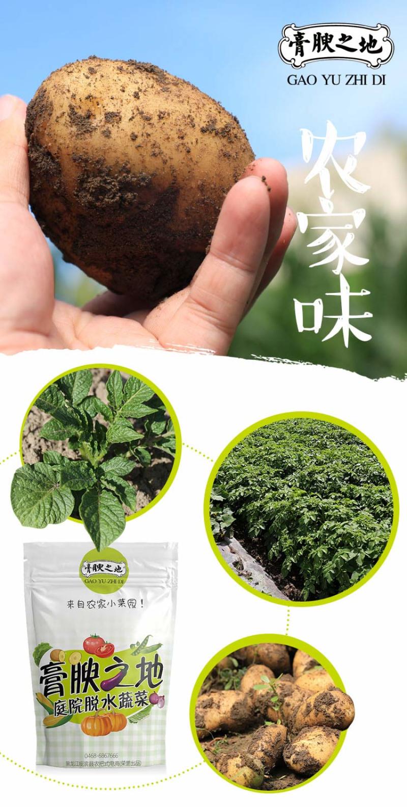 庭院干菜小菜园土豆自然晾晒土豆干500g/袋装