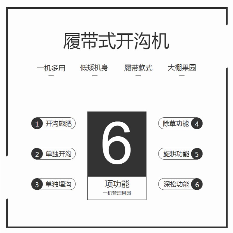 农用开沟机果树施肥开沟机多功能旋耕拖拉机微耕机