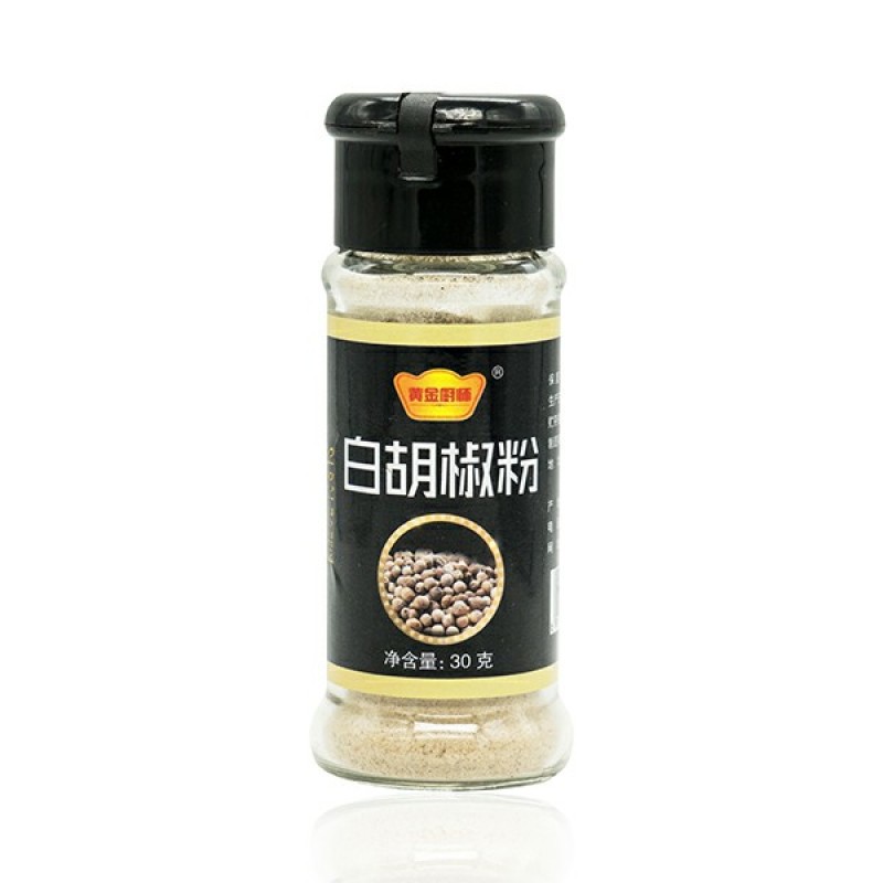 黄金厨师玻璃瓶白胡椒粉