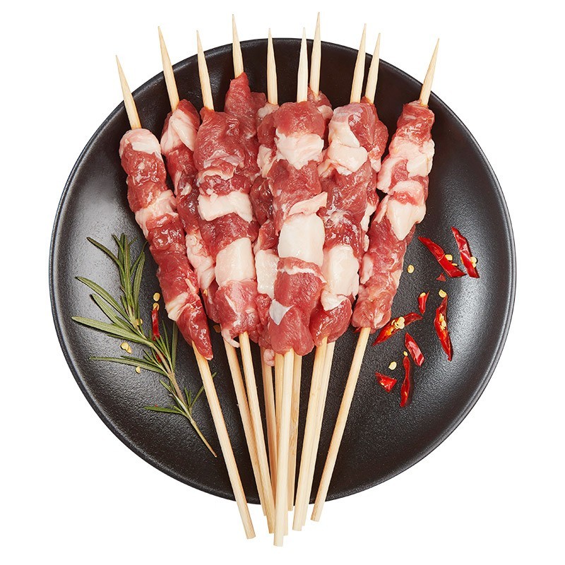 调理羊肉串30串新鲜烧烤羊肉串自助餐供应半成品清真