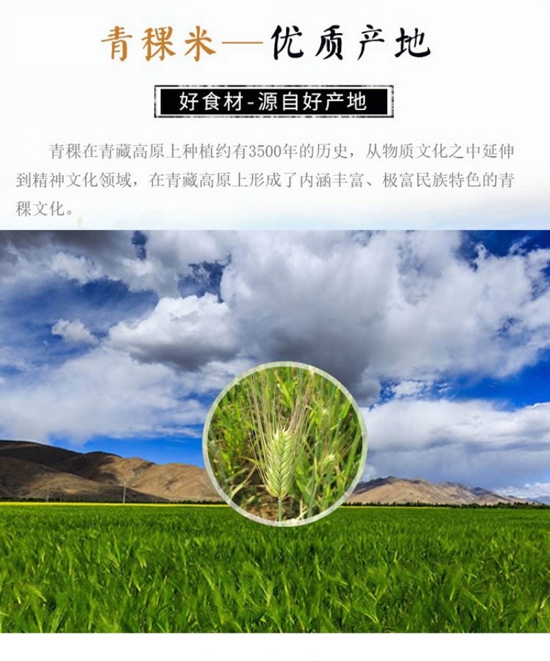 西藏青稞米低脂低升糖主食高原五谷杂粮粗粮糙米香米真空新米