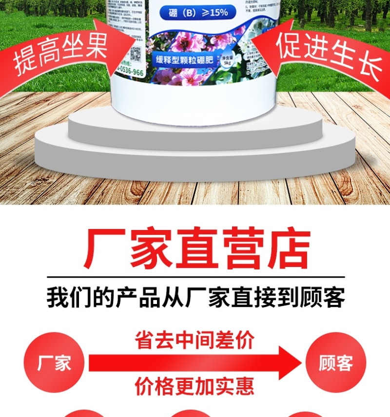 奥丰颗粒硼微量元素肥底肥提高坐果率保花保果果树蔬菜通用