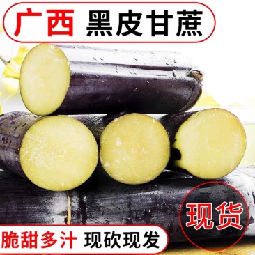 广西黑皮甘蔗4~5cm2~2.5米4~6斤产地直供