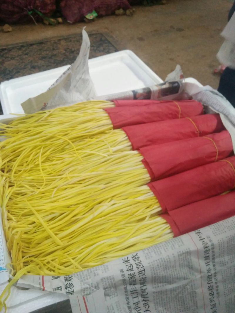 严选蒜黄蒜黄一手货源视频看货品质保证以质论价