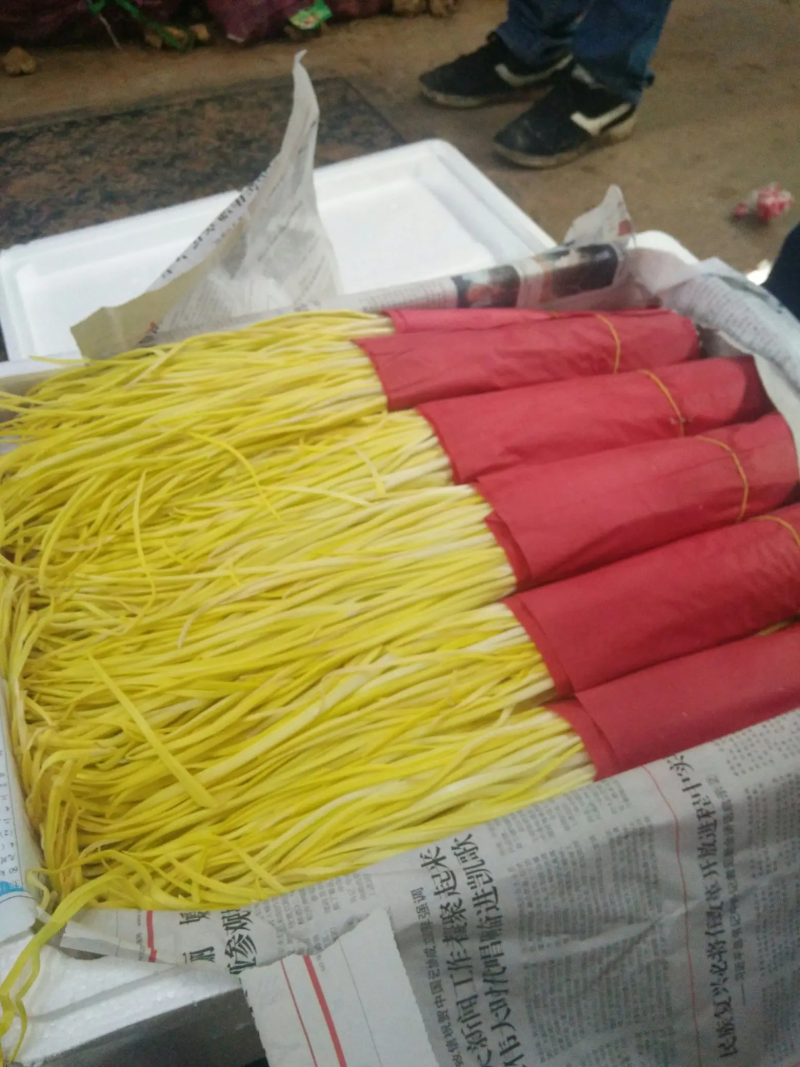 严选蒜黄蒜黄一手货源视频看货品质保证以质论价