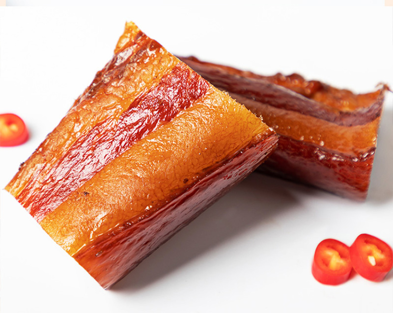 湖南柴火烟熏腊肉偏肥腊肉500g，全国24小时厂家发货