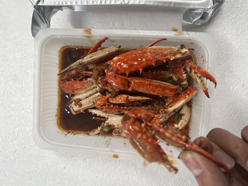 麻辣蟹钳预制菜新鲜冷冻梭子蟹大钳酒店餐馆宵夜推荐菜品/食