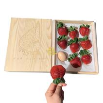 古都华真红美玲草莓特大果木盒节日送礼批发一件代发顺丰包邮