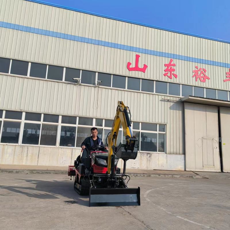 裕丰35马力多功能开沟机小马力农用挖斗履带旋耕机