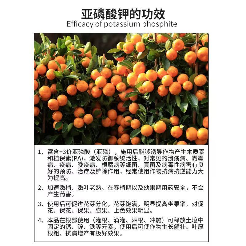 亚磷酸钾大量元素防溃疡控稍膨果叶面肥水溶肥磷钾肥