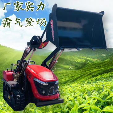 50马力带挖机履带耕地机乘坐式旋耕机水旱两用爬坡耕机