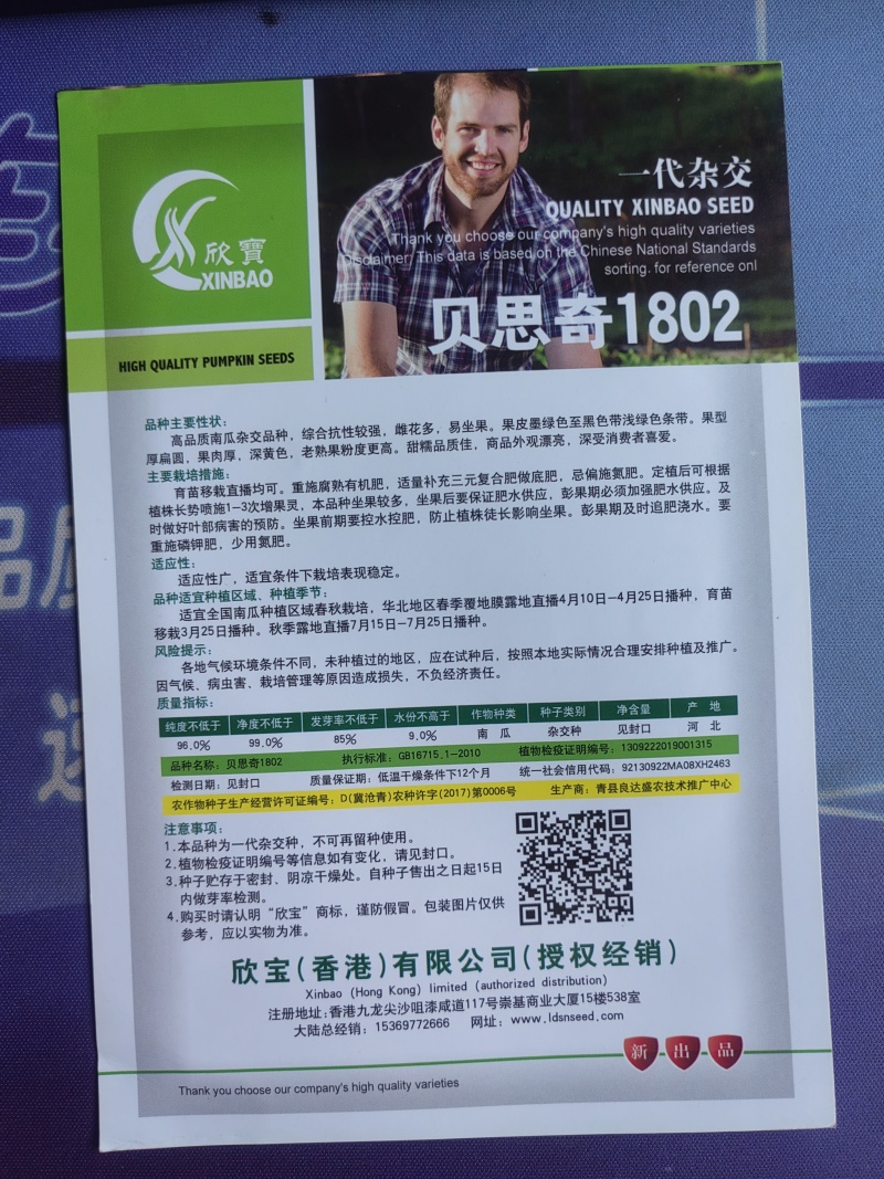 贝思奇南瓜种子雌花多易坐果果肉厚甜糯品质佳适应性广泛