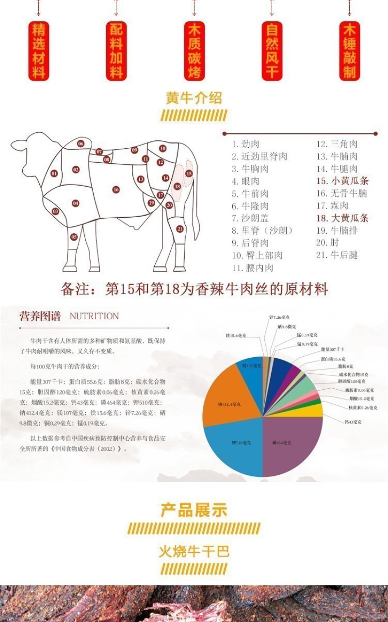 牛干巴云南火烧牛干吧临沧牛肉干沧源香酥手撕牛干巴