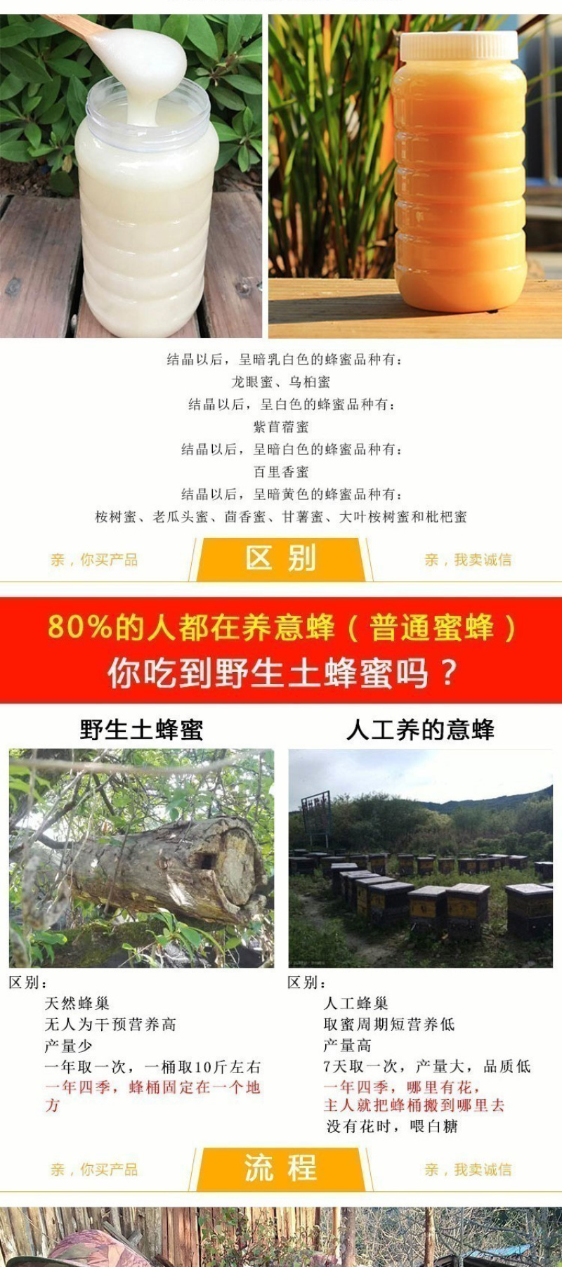 云南德宏土蜂蜜500克野生土蜂蜜桂花蜜槐花蜜樱花蜜龙眼蜜